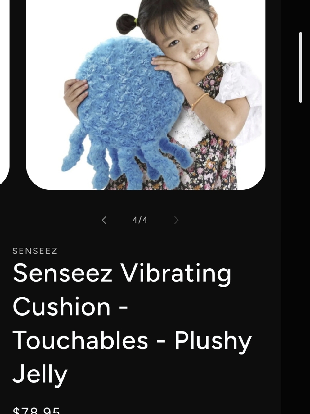 NWT Senseez Vibrating Cushion Plushy Jellyfish model